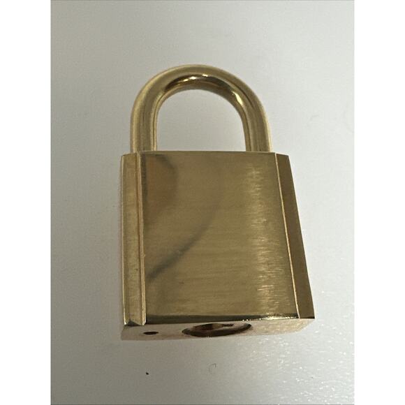 Vintage Prada Padlock For Necklace Or Charm Gold No Key - Picture 2 of 6